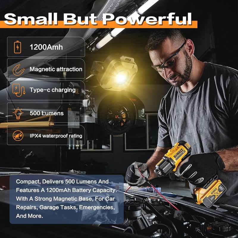 Kunhe 10 Pack Christmas Stocking Stuffers Gifts for Men Adults Him Dad Mini 500 Lumens 1200 MAh Magnetic Led Work Light Rechargeable for Car Repairing Emergency Light - Image 4